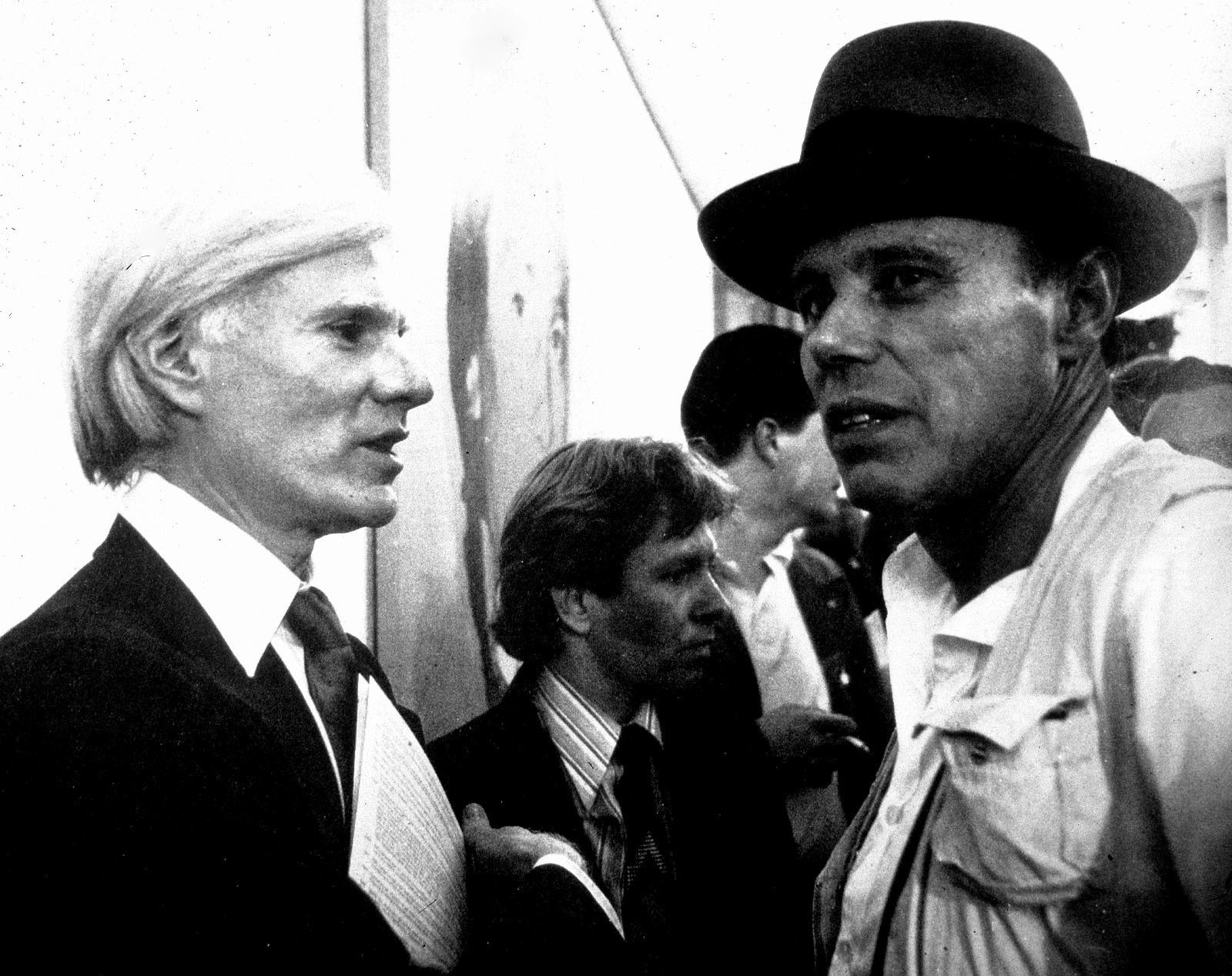 Andy Warhol and Joseph Beuys. Photo, unknown