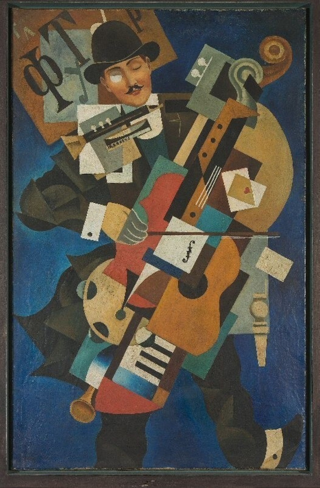 Ivan Puni. Synthetic Musician. 1921. Oil on canvas. 102,5 x 60 cm. &copy; Michael Nolte, M&uuml;nster