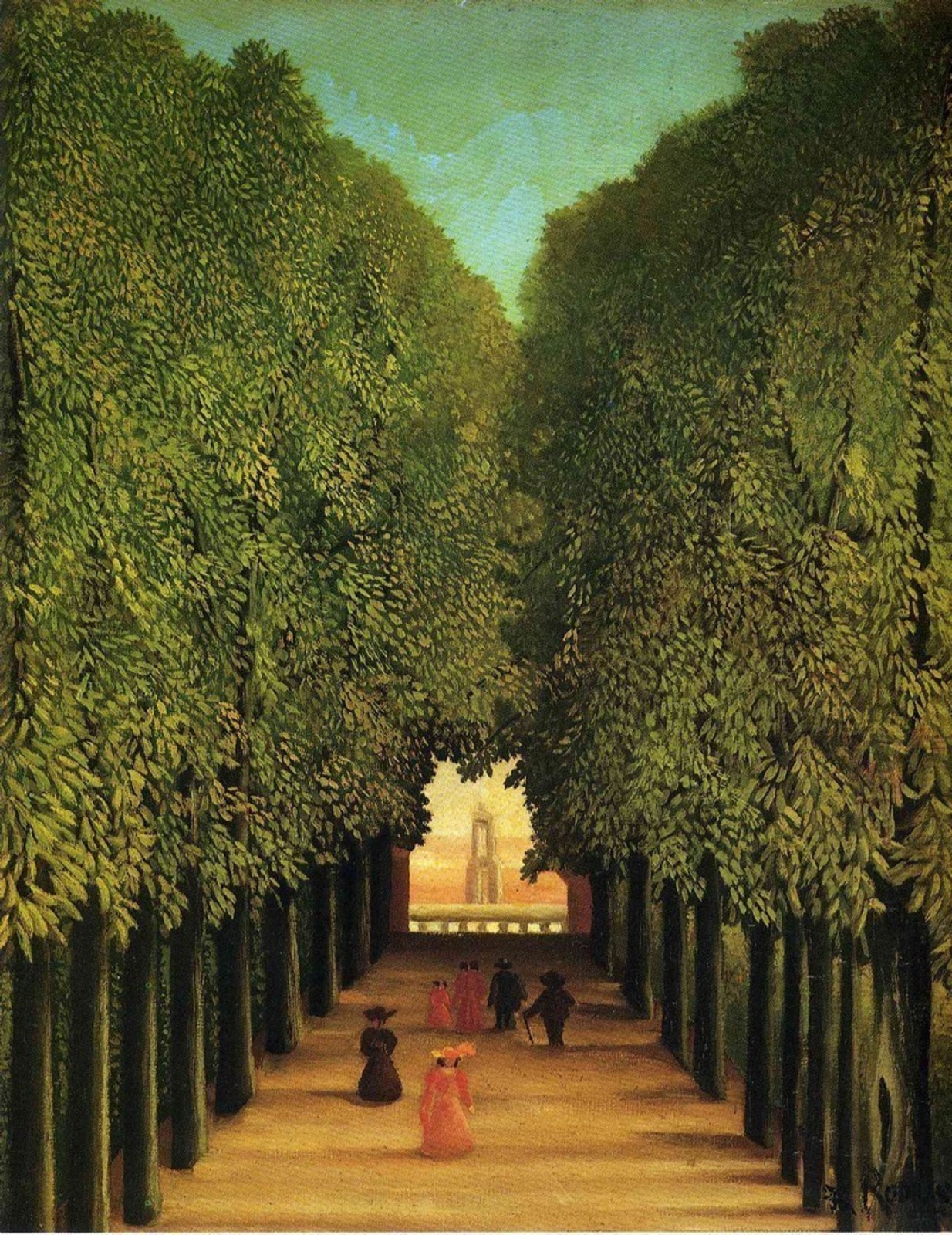Henri Rousseau Alleyway in the park of Saint Cloud. 1908 Oil on canvas