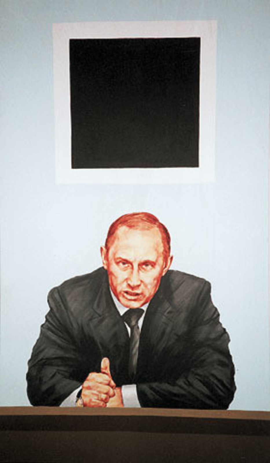 Dmitry Vrubel. Putin and Black Square. 2001&ndash;2002