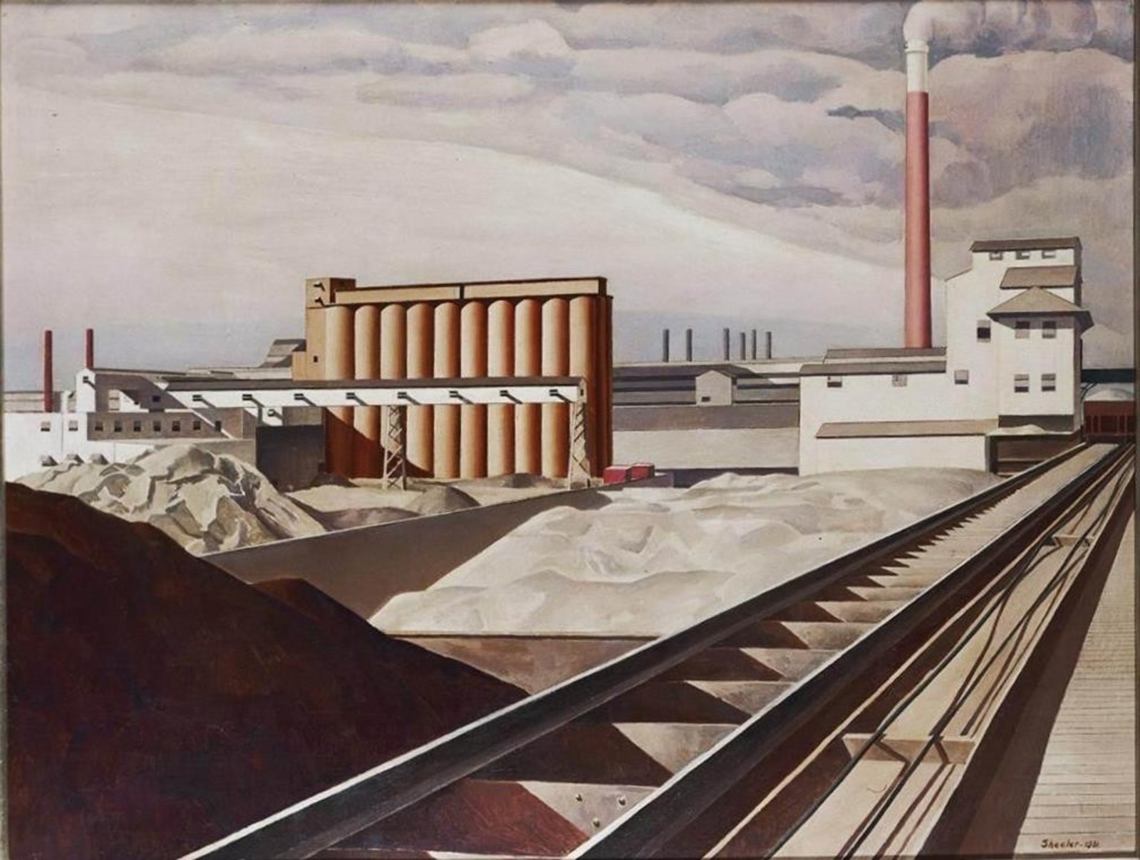 Charles Sheeler. American Landscape. 1930. Oil on canvas. 61 x 78.8 cm. The Museum of Modern Art (New York City, United States).