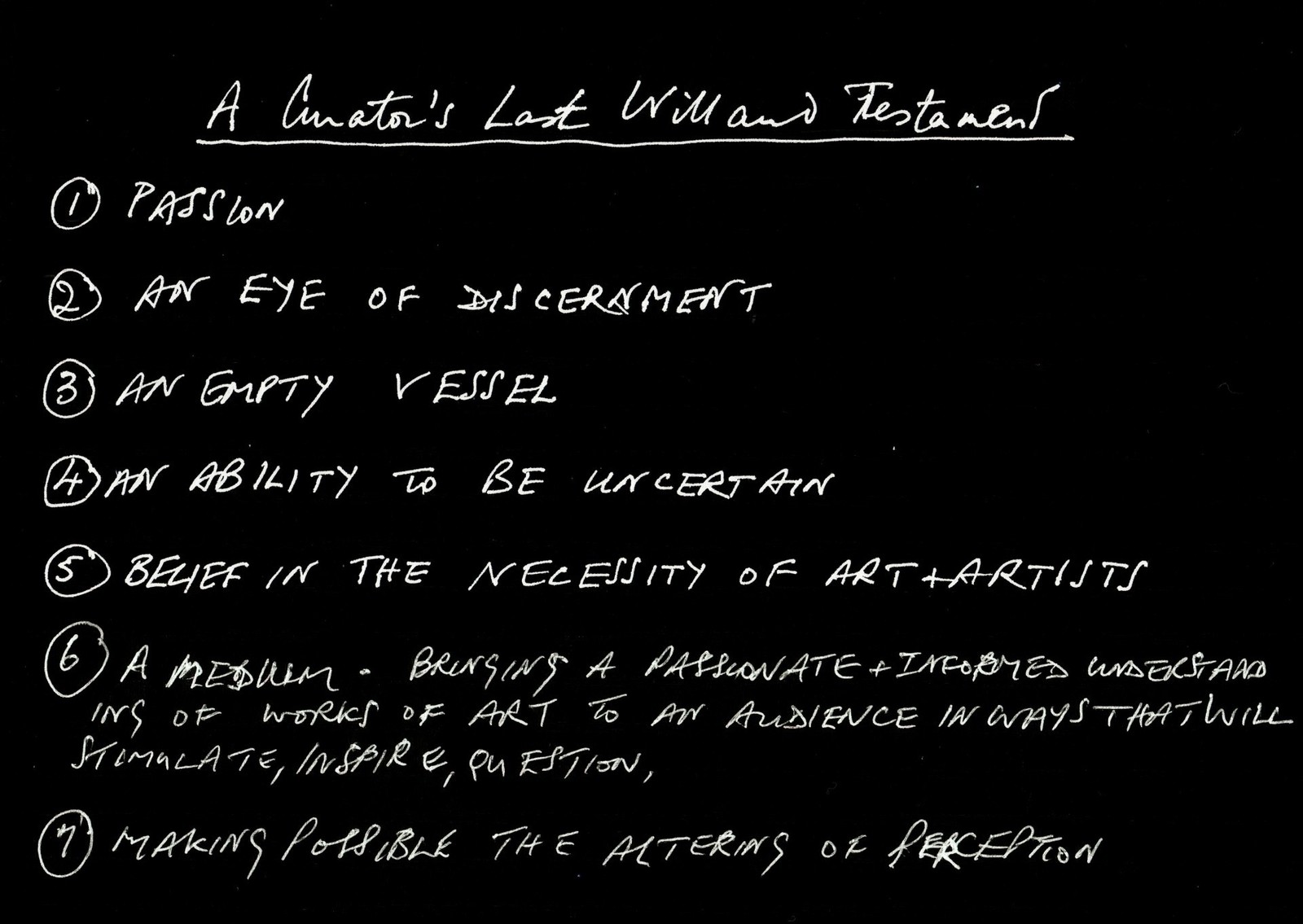 Nick Waterlow A Curator&rsquo;s Last Will and Testament, 2009 Courtesy Juliet Darling and Roslyn Oxley9 Gallery, Sydney