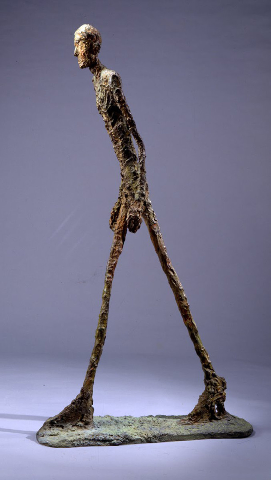 Alberto Giacometti  L’homme qui marche I, 1961  Bronze, 183 x 25.5 x 95 cm  Private collection