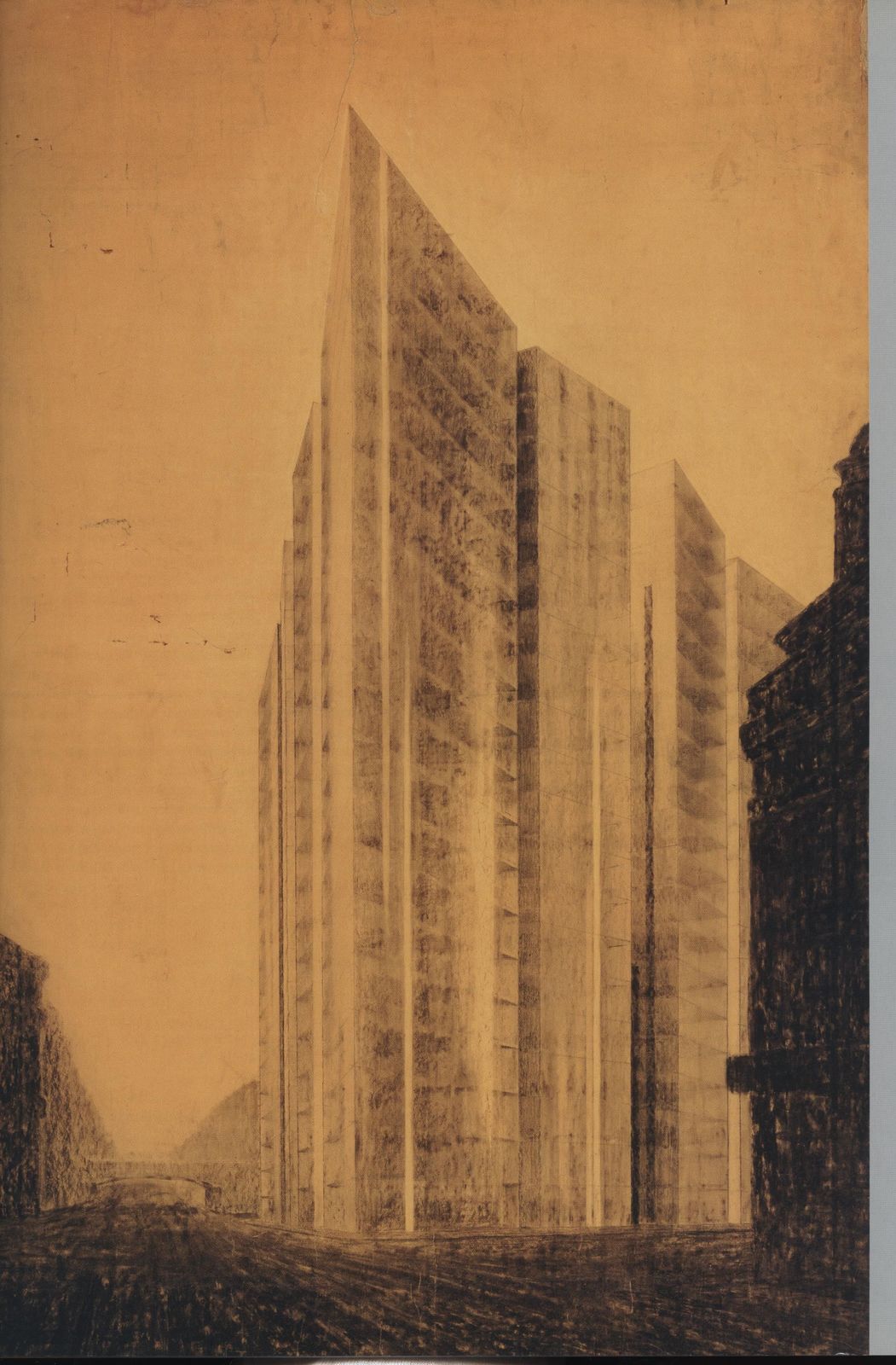 Ludwig Mies van der Rohe Project for the Glass Skyscraper 1921 &copy; MOMA, New York