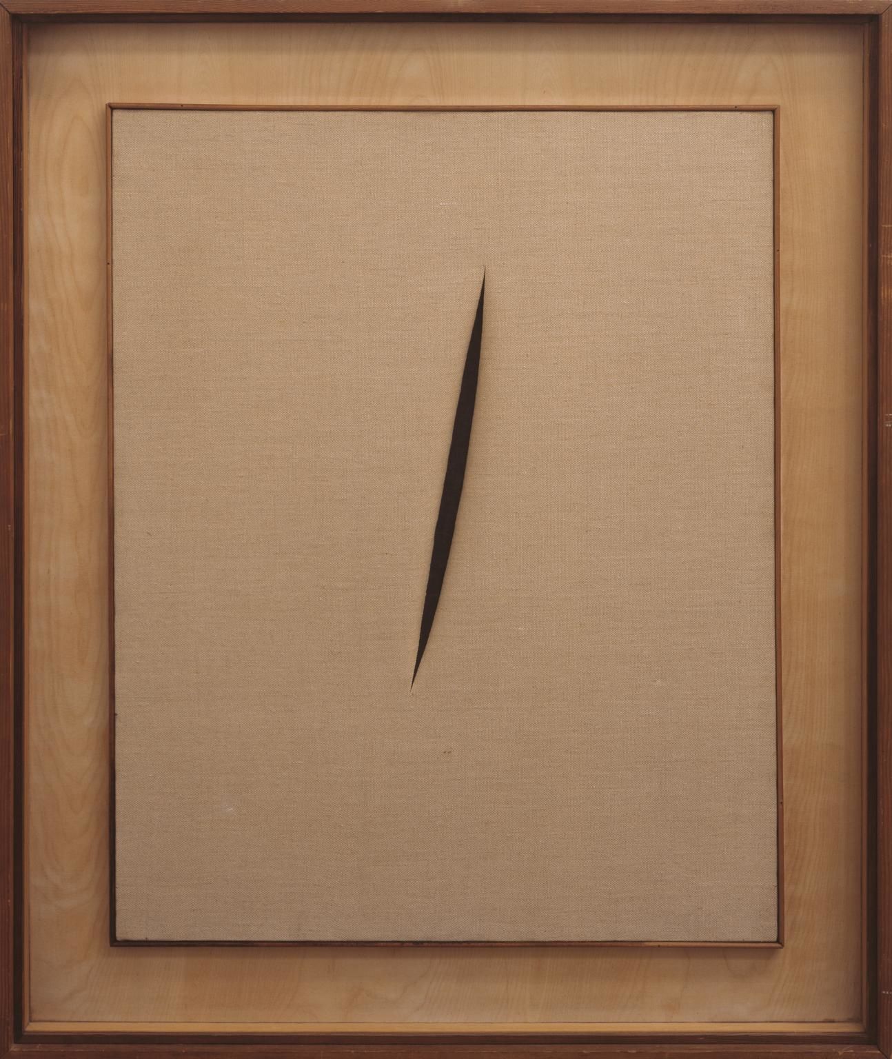 Lucio Fontana. Spatial Concept &ldquo;Waiting.&rdquo; 1960. Canvas. 93 х 73 cm. Tate Collection