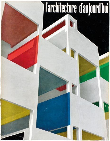 Обложка декабрьского номера журнала L'Architecture d'aujourd'hui за 1954 год