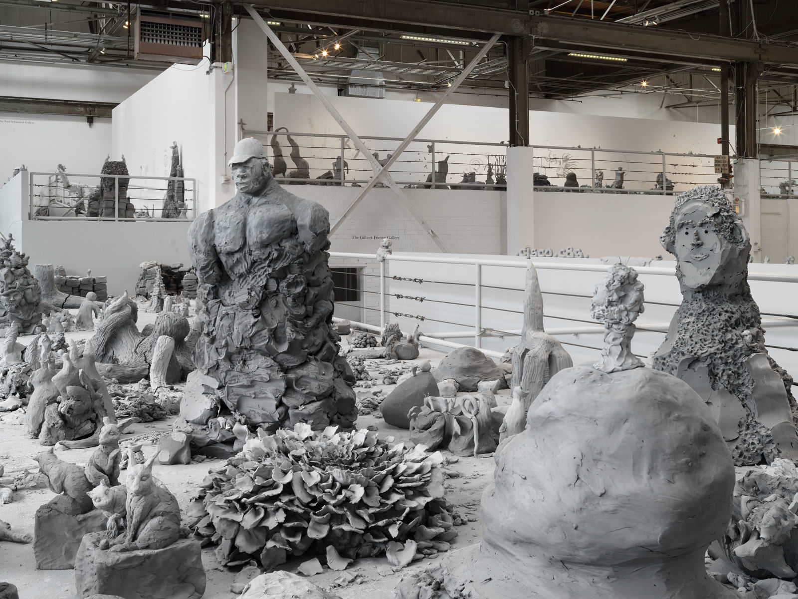 Urs Fischer and various artists, YES, 2011&ndash;ongoingUnfired clay sculptures modeled on-site by multiple authorsDimensions variableInstallation view, &nbsp;"Urs Fischer," The Geffen Contemporary, The Museum of Contemporary Art, Los Angeles, 2013&copy; Urs Fischer. Courtesy of the artists. Photo: Cassandra MacLeod