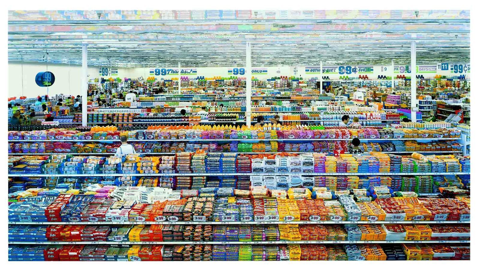 Andreas Gursky. 99 cent. 2001. 3.36 х 2.07 m. Photo.