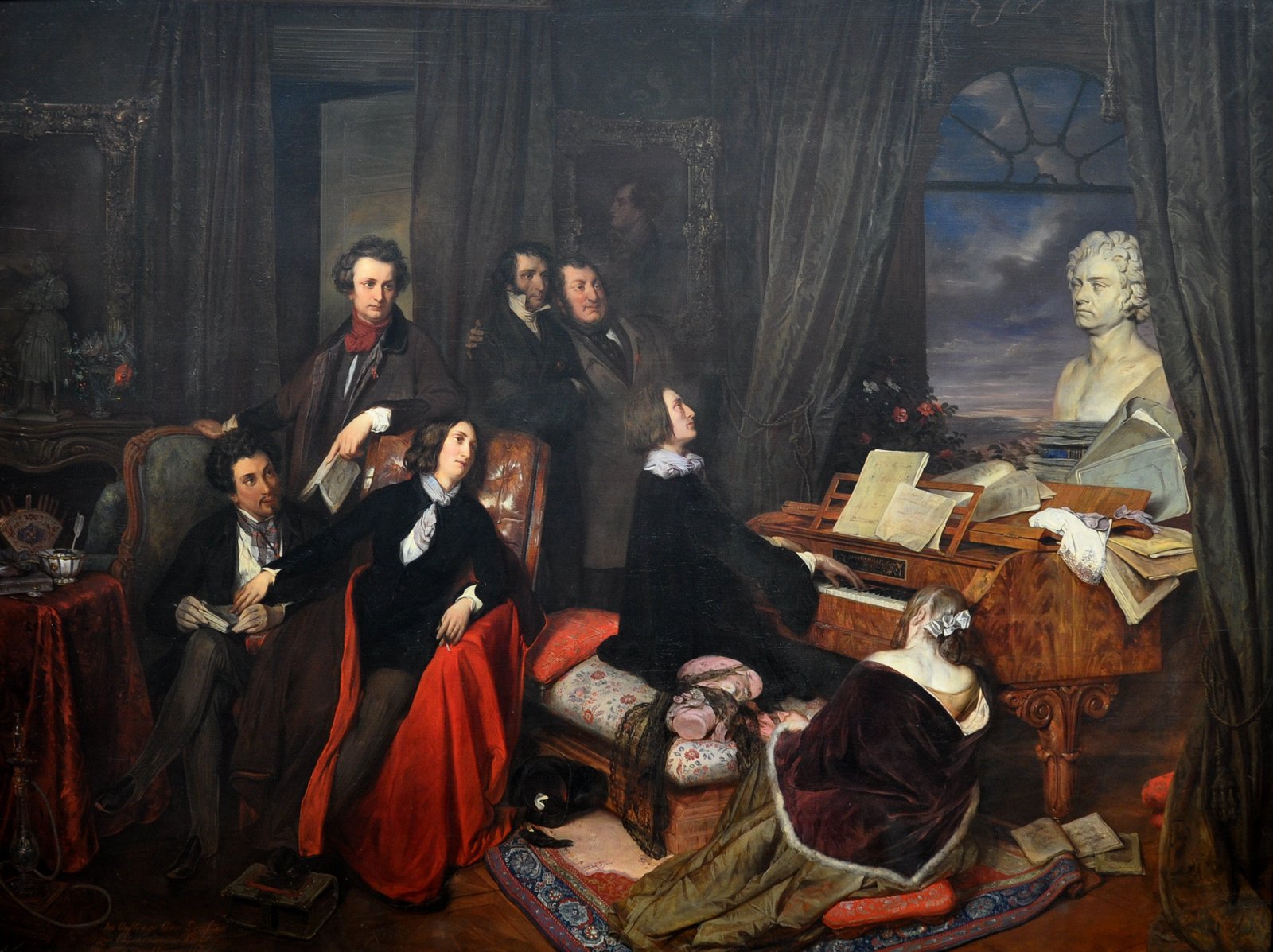 Йозеф Данхаузер&nbsp;&laquo;Франц Лист импровизирует за фортепиано&raquo;. Courtesy Wikimedia Commons