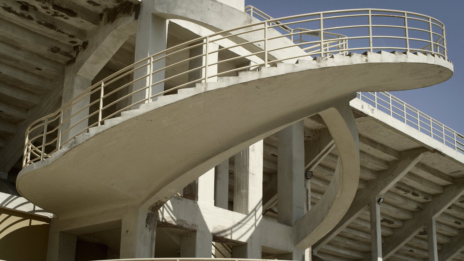 Staircase of the Berta Stadium, Florence. 1932Film still from Heinz Emigholz&rsquo;s Parabeton. 2012