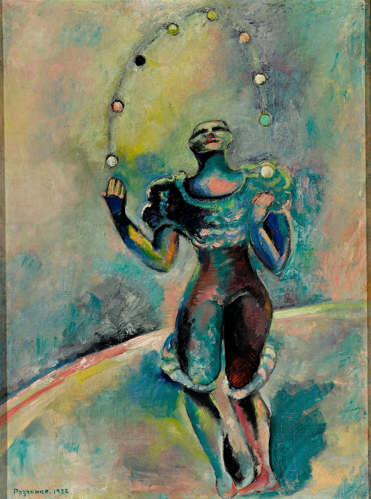 Alexander Rodchenko. Clown, Circus Scene, 1935Oil on canvas, 80.2 &times; 59.5 cmCollection of Marina and Boris Molchanov