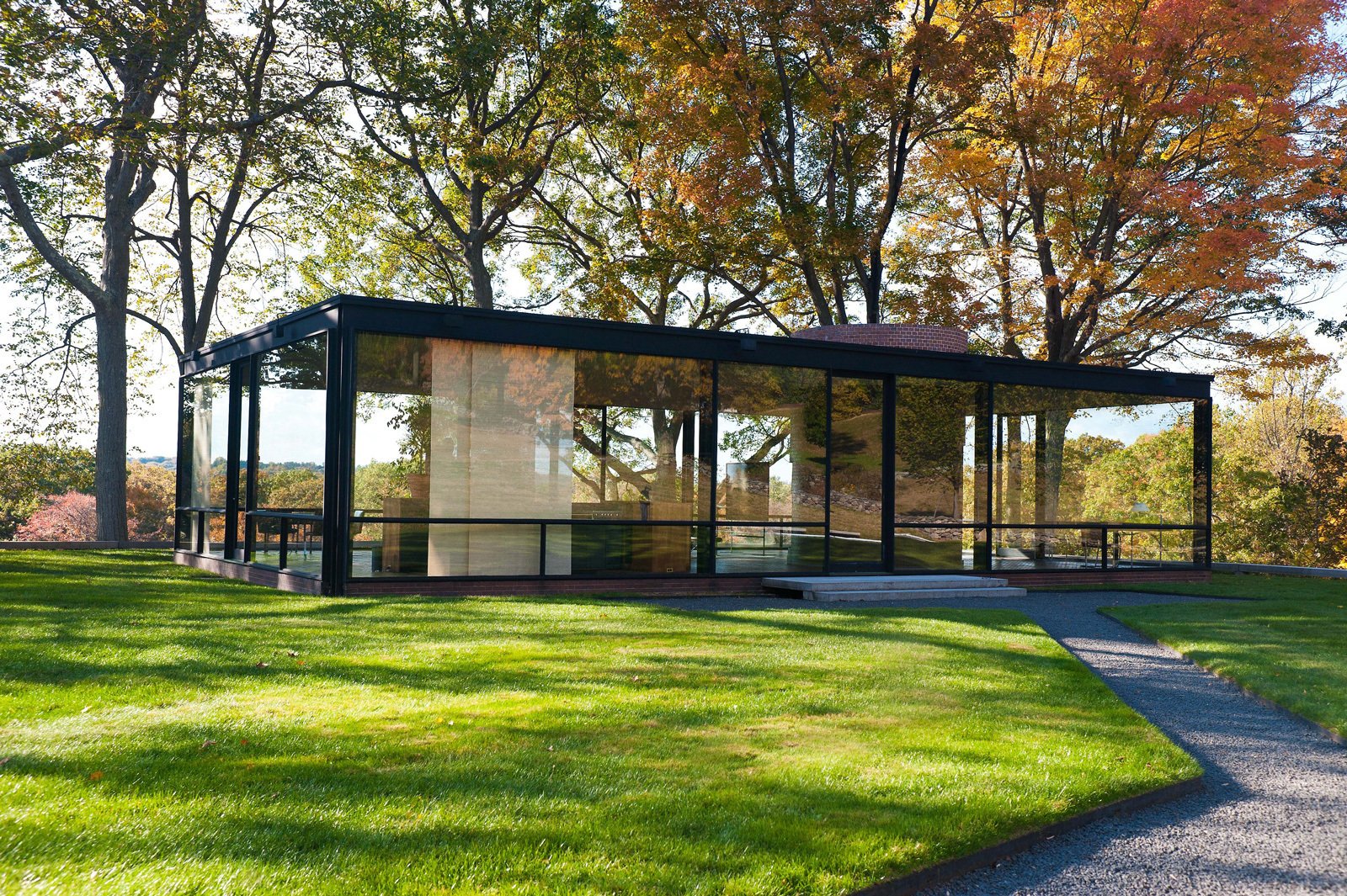 Philip Johnson. Glass House in New Canaan, USA. 1949