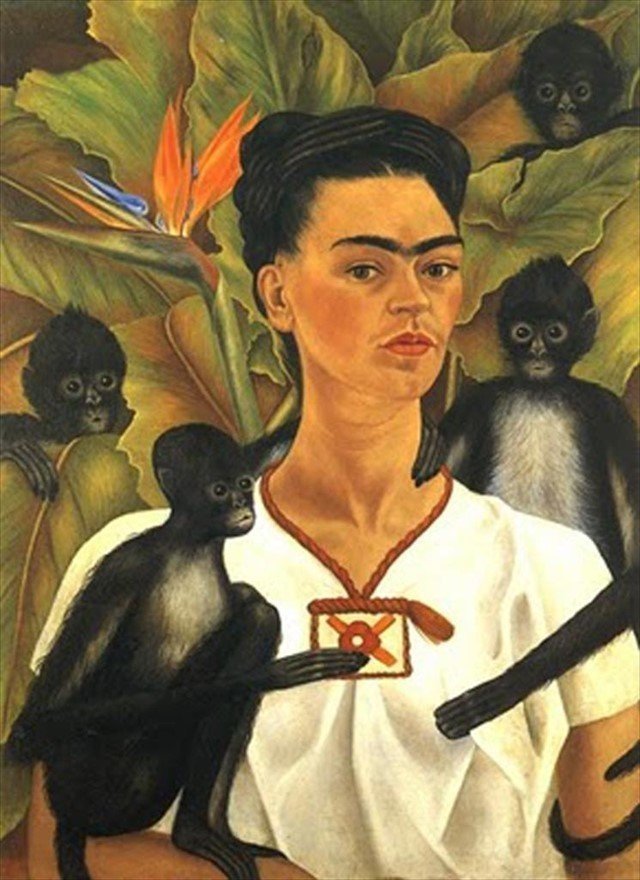 Фрида Кало. Автопортрет с обезьянами. 1943